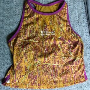 The North Face Yellow & Purple Athletic Racerback Tank